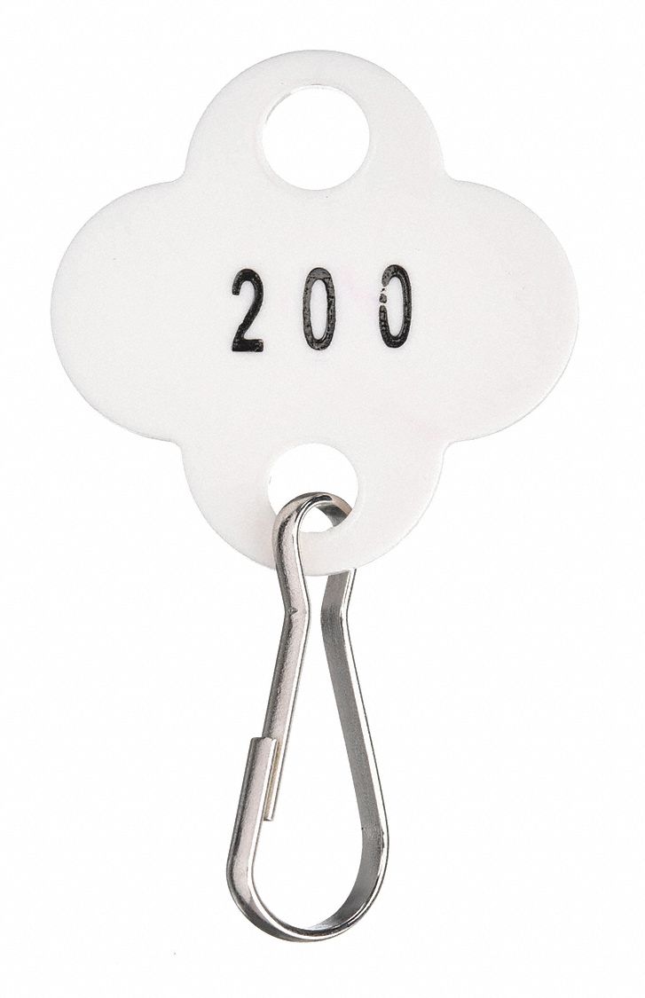 APPROVED VENDOR KEY TAG NUMBERED 101 TO 200 PK 100 Replacement Tags GGH33J880 33J880 Grainger Canada
