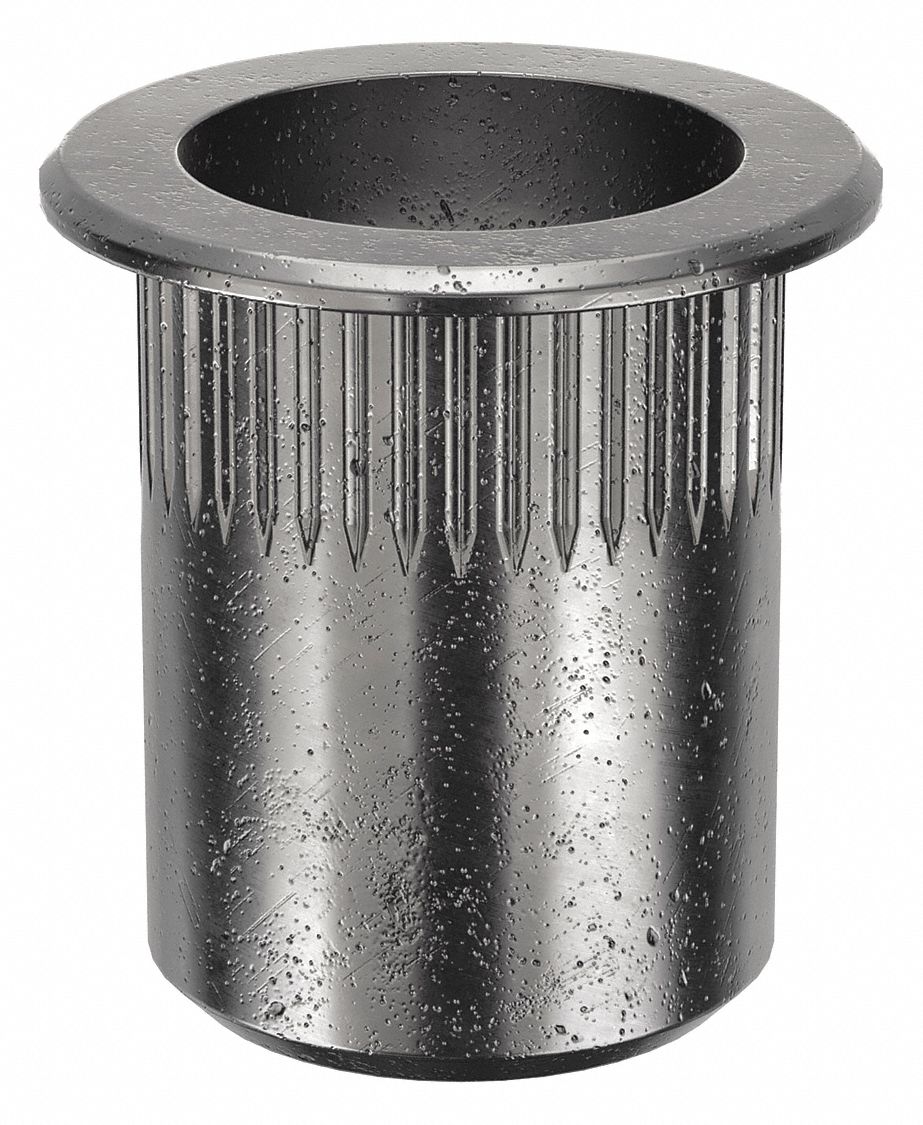 RIVET NUT, 5/16"-18 THREAD, 23/32 IN OVERALL L, 17/32 IN INSERT DIA, ROUND, STEEL, 10 PK
