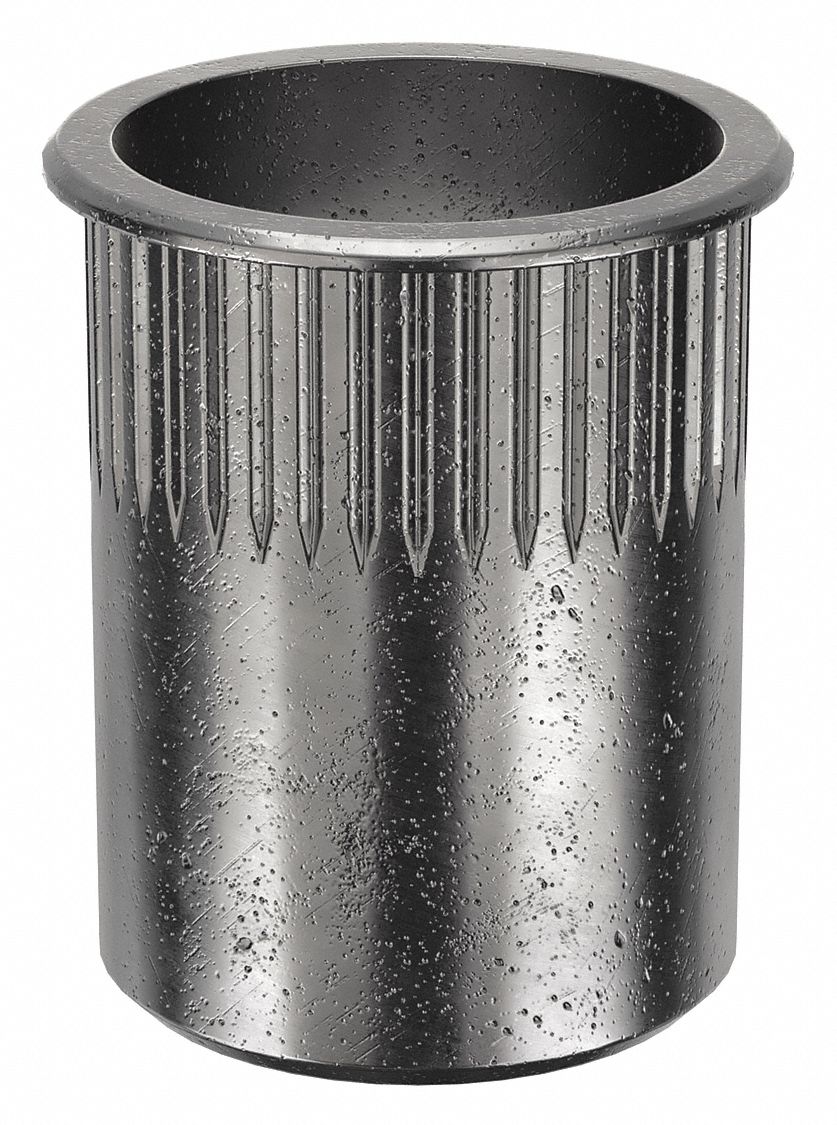 RIVET NUT, 5/16"-18 THREAD, 23/32 IN OVERALL L, 17/32 IN INSERT DIA, ROUND, STEEL, 10 PK