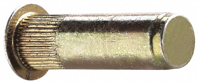 ECROU-RIVET,MOLETE,ACIER, JNE ZINC,PQT25