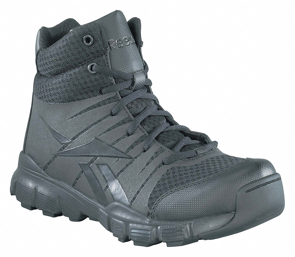 REEBOK Tactical Boots, 6'-1/2M, Black 