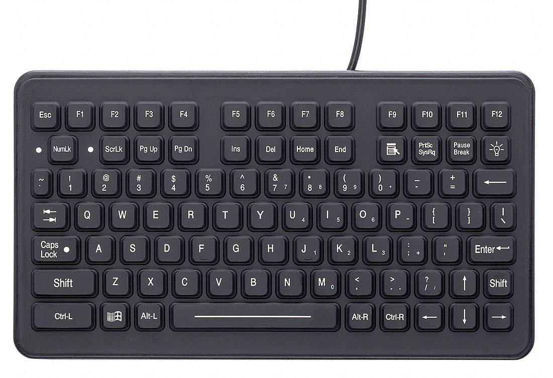 Keyboard: Corded, USB, Black, Linux(R)/Windows(R), 4 ft Cable Lg