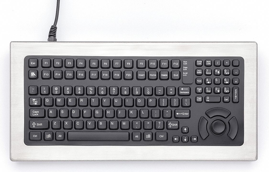 Keyboard: Corded, USB, Black, Linux(R)/Windows(R), 5 ft Cable Lg
