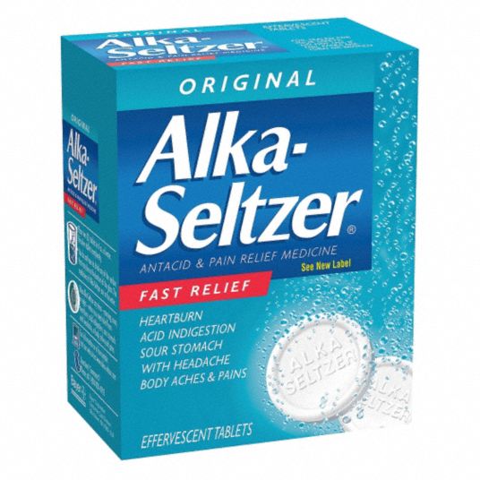 Alka Seltzer, Sodium bicarbonate - Grainger