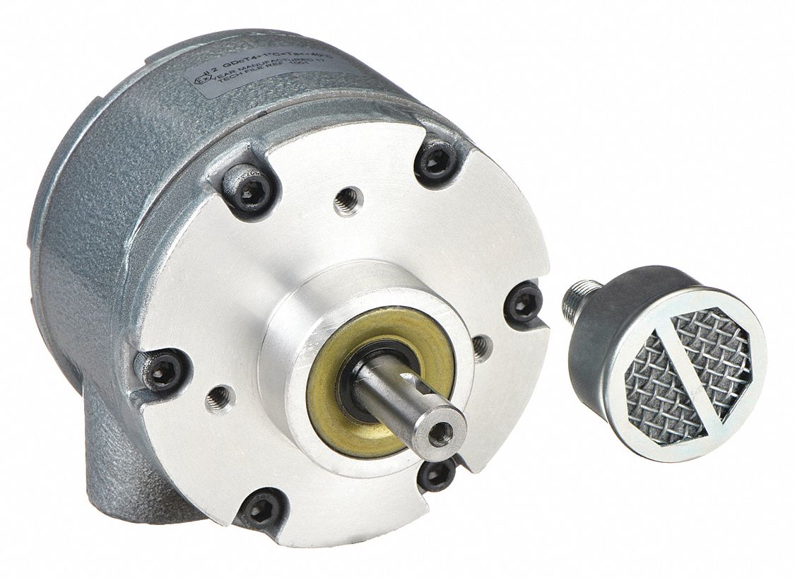 Air Motor: 1.7 hp, 35 in-lb Torque, 3, 000 RPM, 72 cfm, Face/Hub, 1/4 in NPT, CW/CCW, Cast Iron