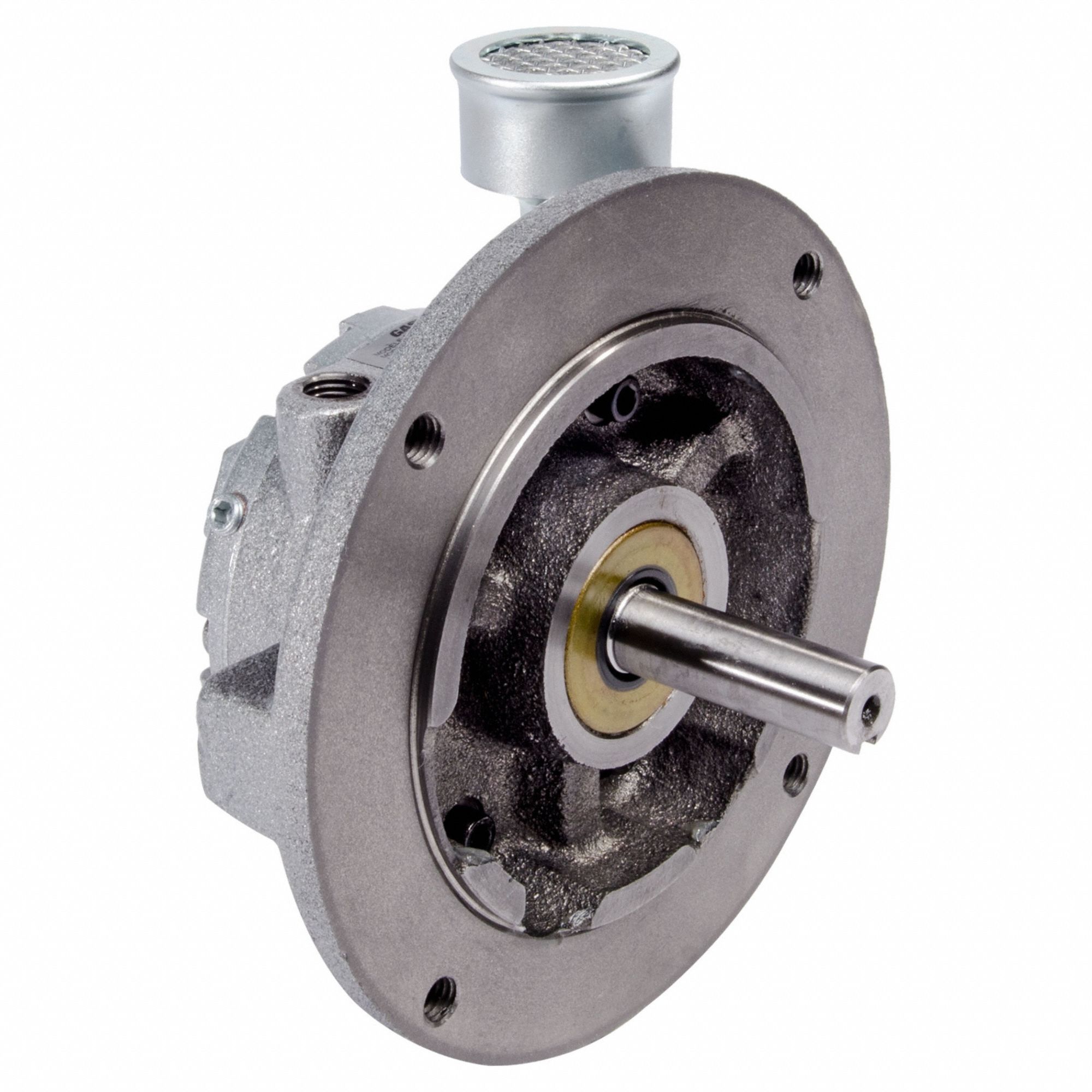 Air Motor: 0.9 hp, 19.5 in-lb Torque, 3, 000 RPM, 30 cfm, Hub, 1/4 in NPT, CCW, Cast Iron, Keyed