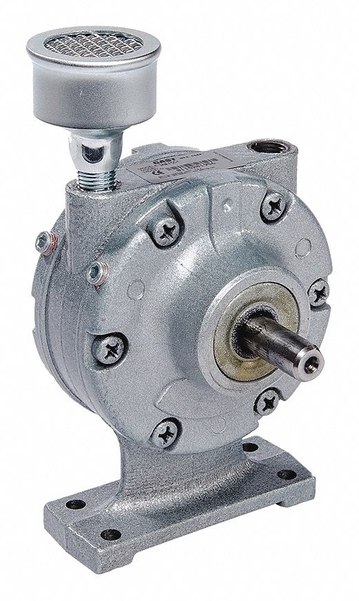 Air Motor: 0.9 hp, 19.5 in-lb Torque, 3, 000 RPM, 30 cfm, Foot, 1/4 in NPT, CCW, Cast Iron