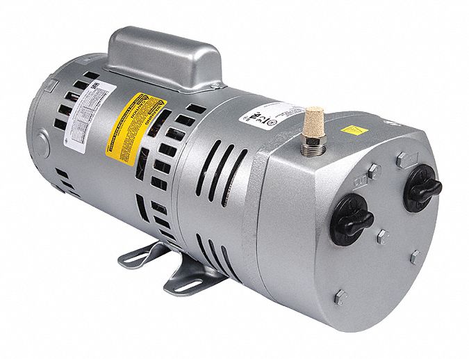 GAST Vacuum Pump: 1 hp, 1 Phase, 100 to 110/200 to 240V/100 to 115/208 to  230V, 11.5 cfm_13 cfm