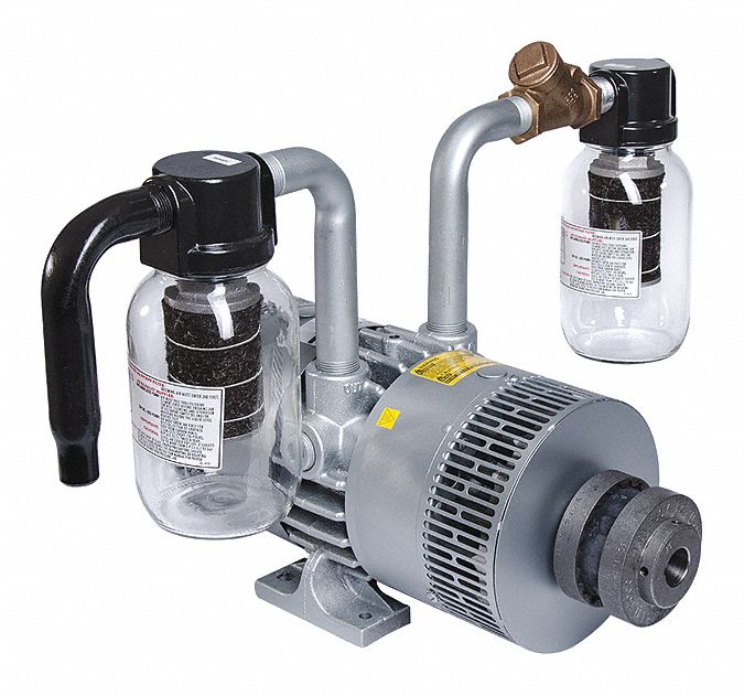Vacuum Pump: 5 hp, 45 cfm_55 cfm, 25 in Hg Max Vacuum, 15 psi Max Continuous Pressure