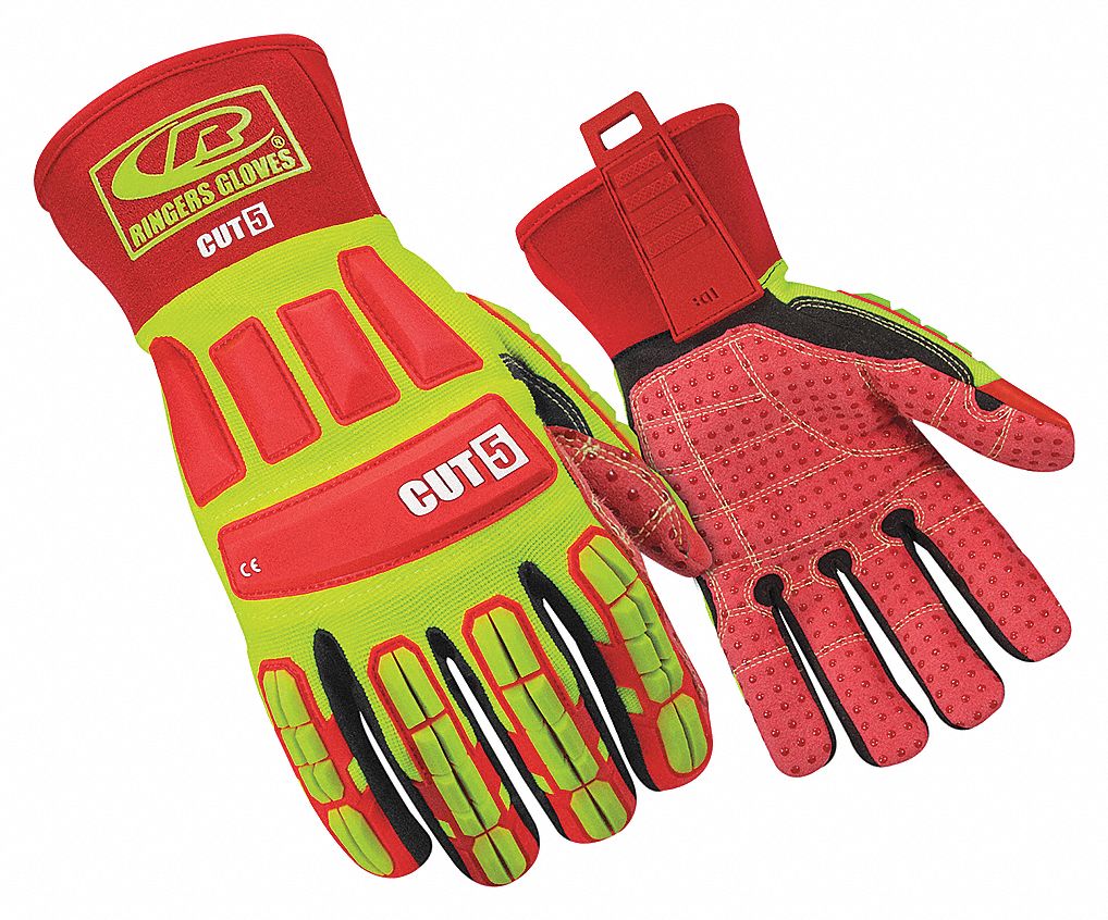 MECHANICS GLOVES, XL (11), SYNTHETIC LEATHER, GAUNTLET CUFF, ANSI CUT LEVEL A3