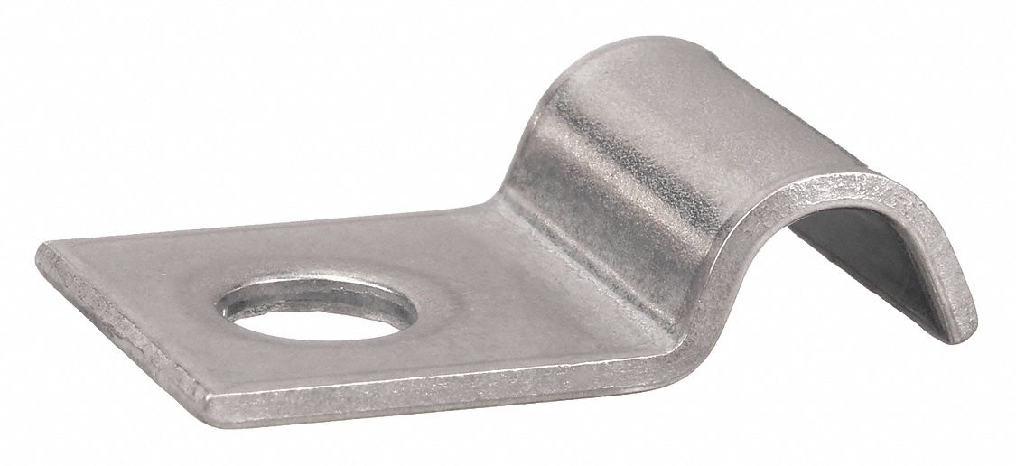 316 Stainless Steel, For 1/4 in Copper Tube, Tube Clamp 33KF12401