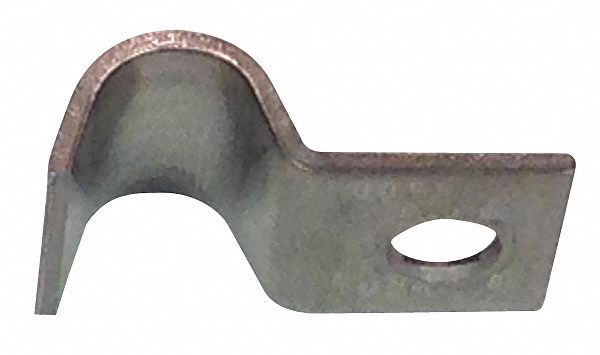 Tube Clamp: 1 Line, 3/8 in Tube Size, Stainless Steel, 50 PK