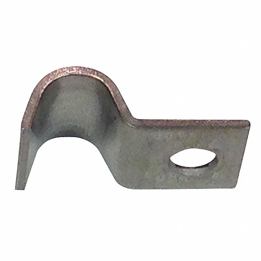 Tube Clamp: 1 Line, 3/8 in Tube Size, Stainless Steel, 50 PK