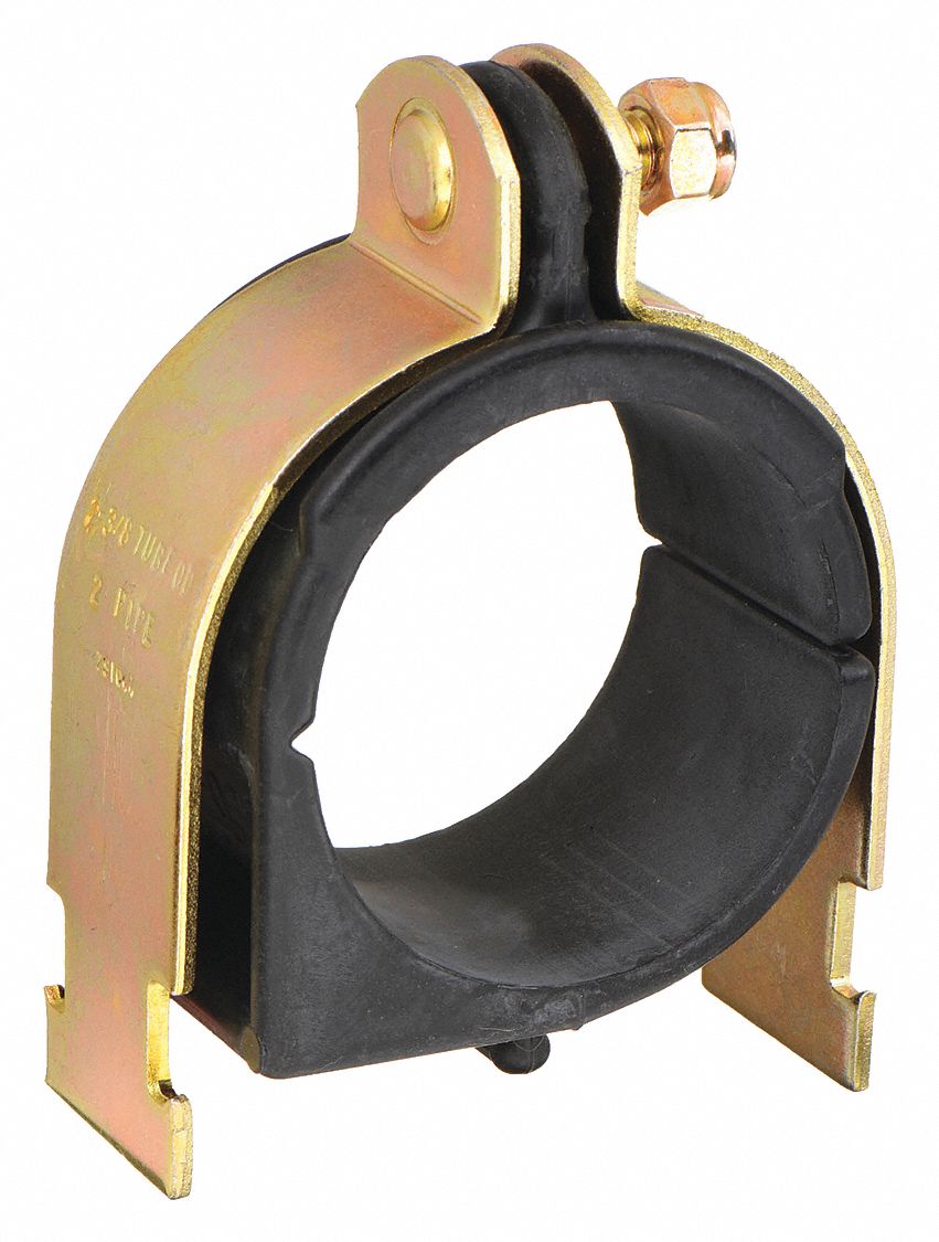 CUSHANATOR, Std, 1/2 in Pipe Size, Cushioned Clamp 33KF73CN14P