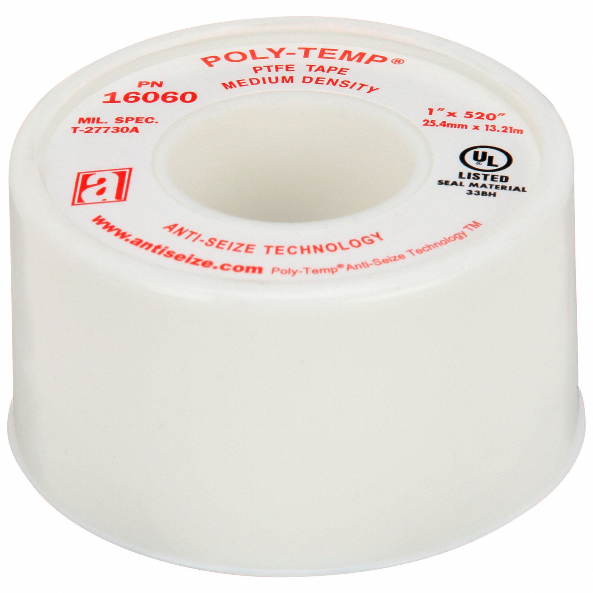 ANTISEIZE TECH., POLYTEMP® MD, Med Density, Thread Sealant Tape