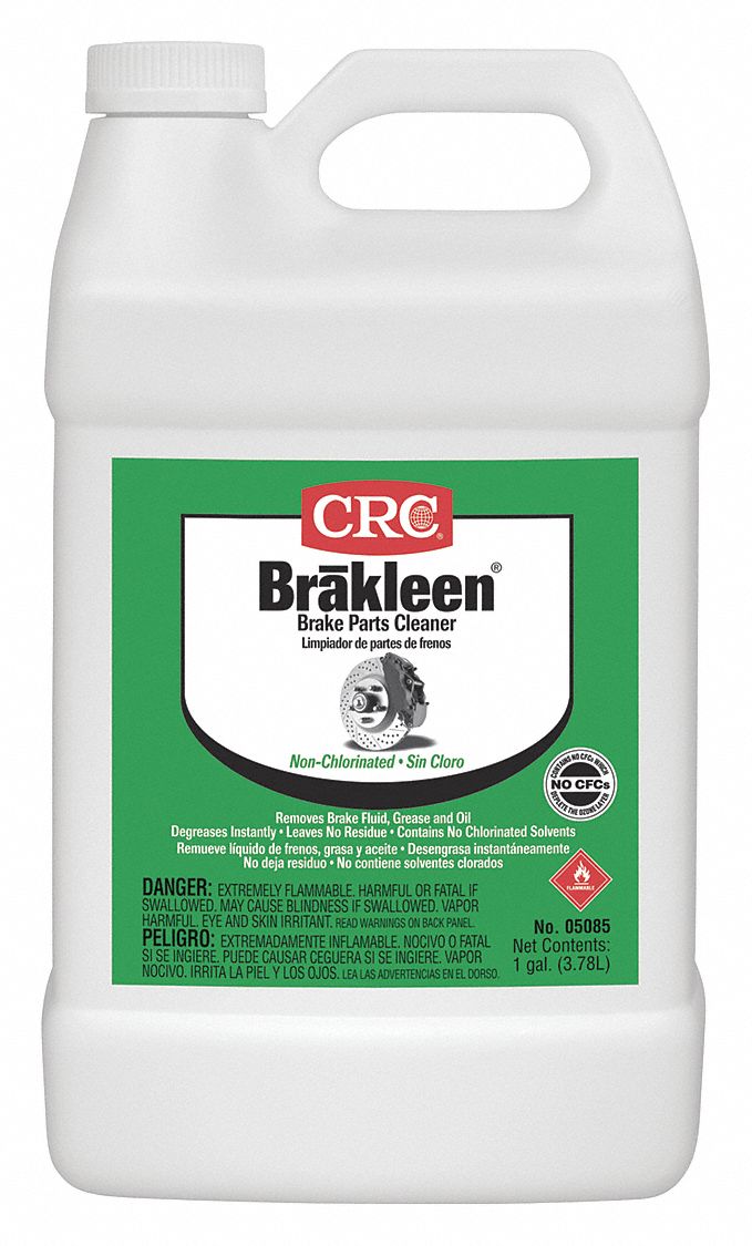 Brake Parts Cleaner: Solvent, Liquid, Non-Chlorinated, Flammable, Bottle, 1  gal Container Size