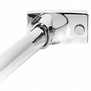 Wingits Curved Shower Rod Chrome 60in 6