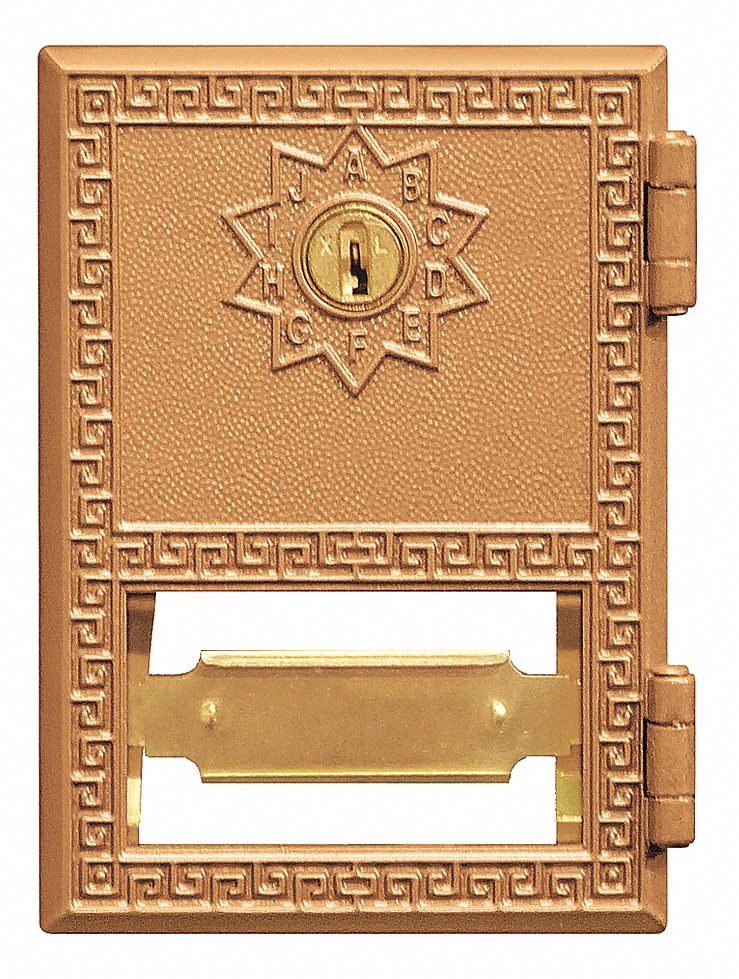 SALSBURY INDUSTRIES Replacement Door and Lock for Brass Mailbox Size 1