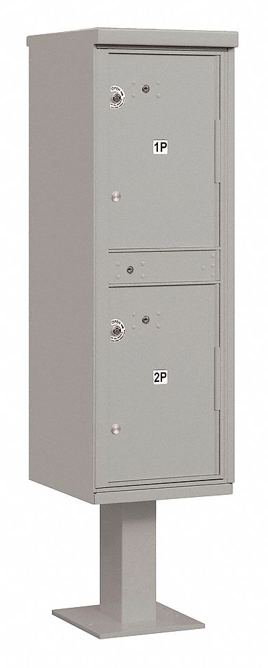 SALSBURY INDUSTRIES Outdoor Parcel Locker, USPS Access, Gray  33LT47