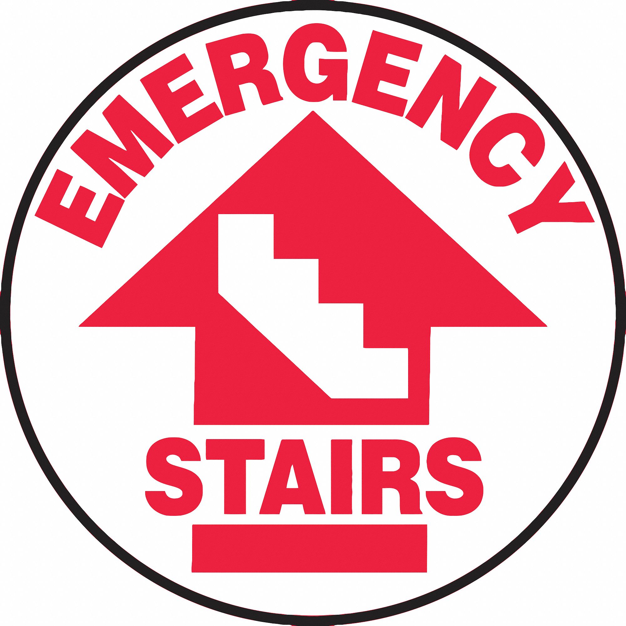 SLIP-GARD ROUND FLOOR SIGN, VINYL, 17 IN WIDTH, 17 IN HEIGHT, ADHESIVE FLOOR