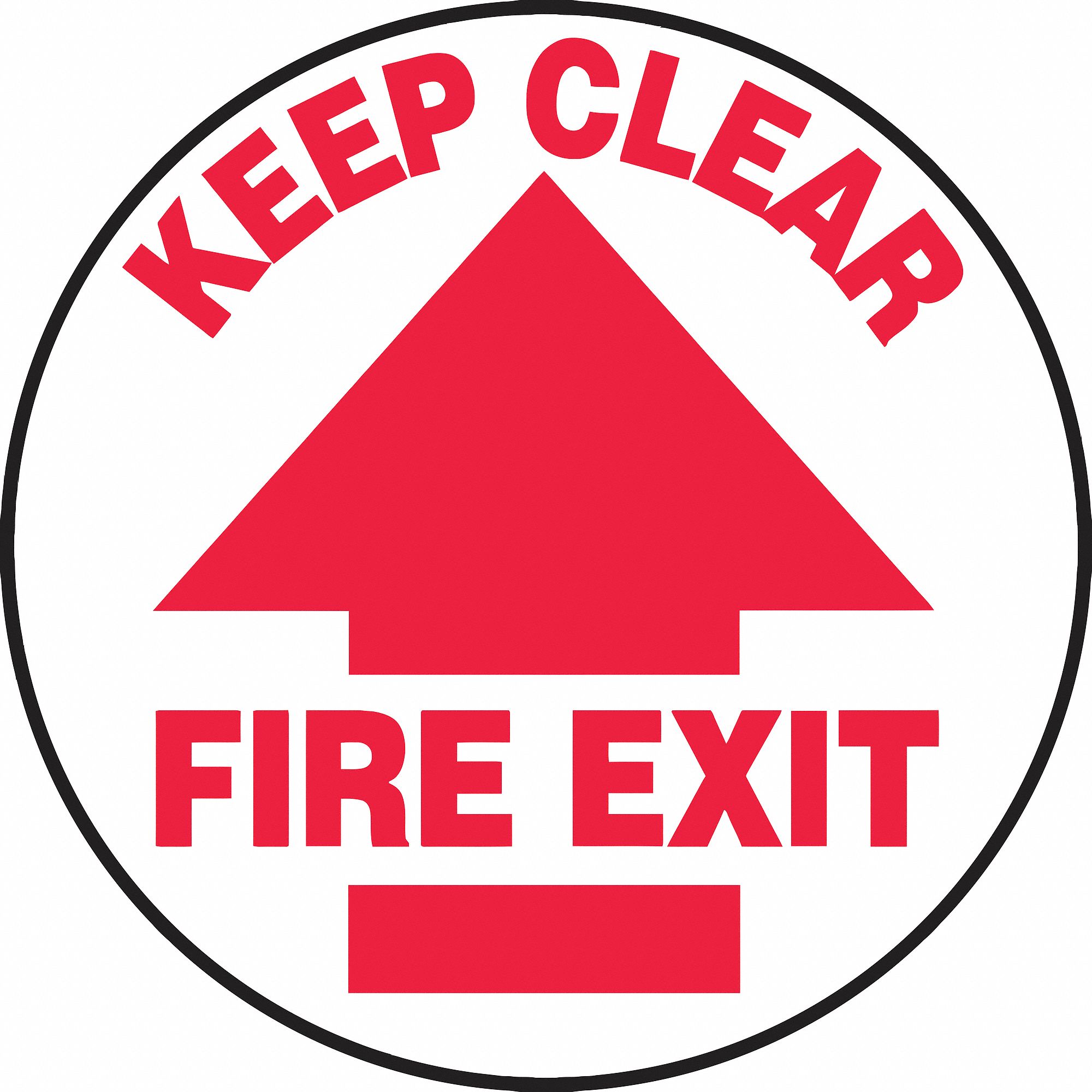 SLIP-GARD ROUND FLOOR SIGN, VINYL, 17 IN WIDTH, 17 IN HEIGHT, ADHESIVE FLOOR, WHITE/CLEAR