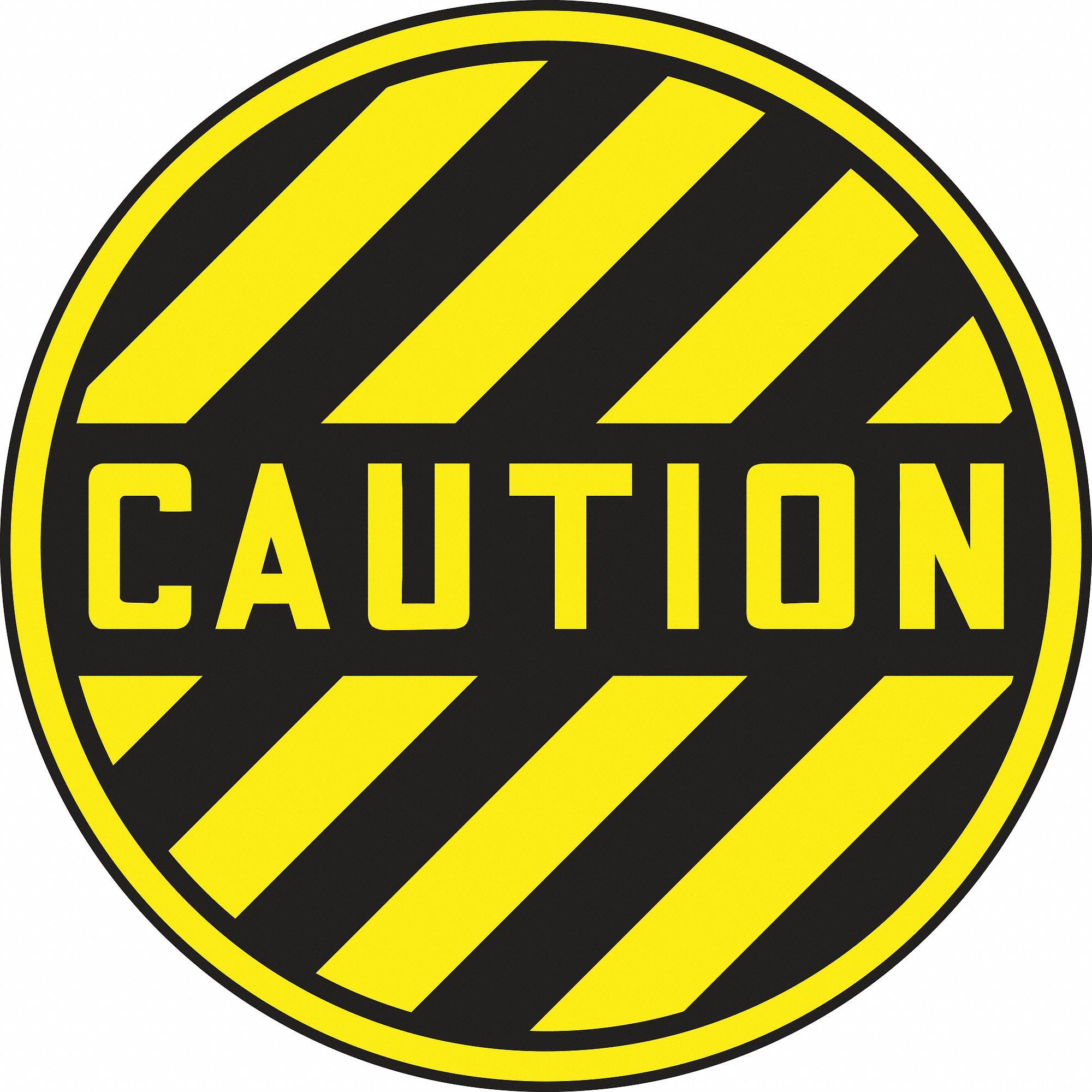 Floor Sign,Caution,17 In. Dia.
