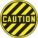 FLOOR SIGN,CAUTION,17 DIA.