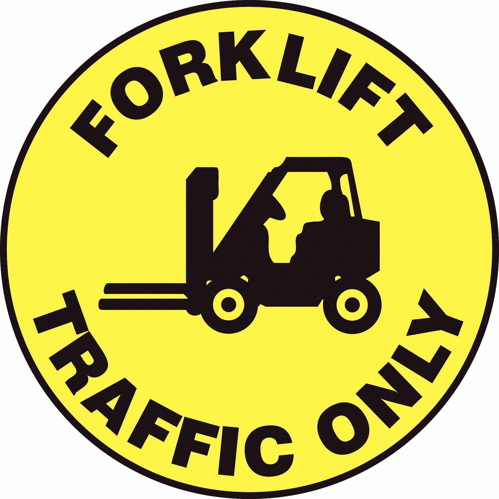 FLOOR SIGN,FORKLIFT,17 DIA.