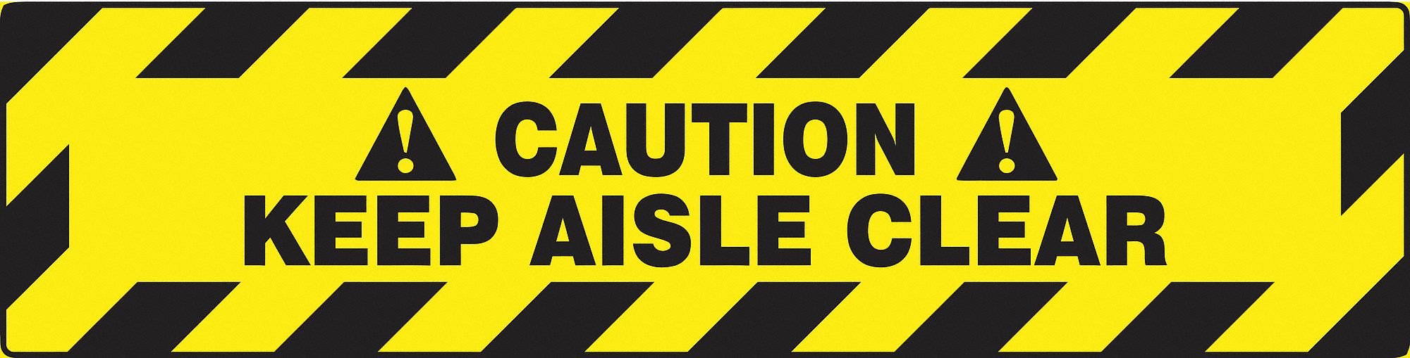 SLIP-GARD STEP-STYLE FLOOR SIGN, VINYL, 24 IN WIDTH, 6 IN HEIGHT, YELLOW, ADHESIVE FLOOR