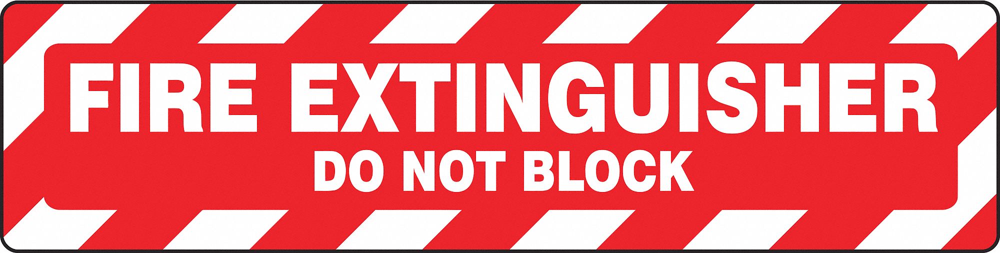 FIRE EQUIPMENT SIGN, NO HEADER, VINYL, 6 IN X 24 IN, ADHESIVE FLOOR, NOT RETROREFLECTIVE