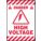 SLIP-GARD MAT-STYLE FLOOR SIGN, VINYL, HIGH VOLTAGE, HEADER DANGER, RECTANGLE, 20 IN HEIGHT, ADHESIVE MOUNT