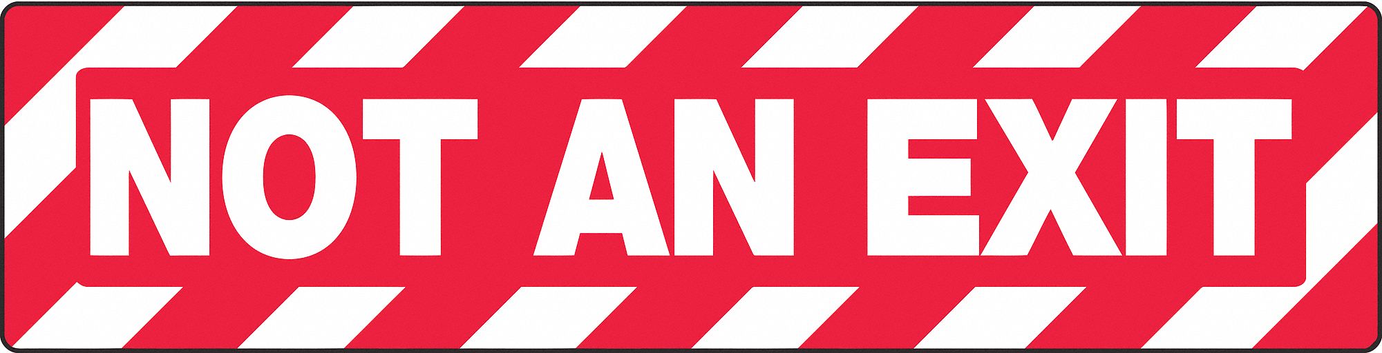 SKID-GARD FLOOR SIGN, VINYL, 24 IN WIDTH, 6 IN HEIGHT, ADHESIVE FLOOR