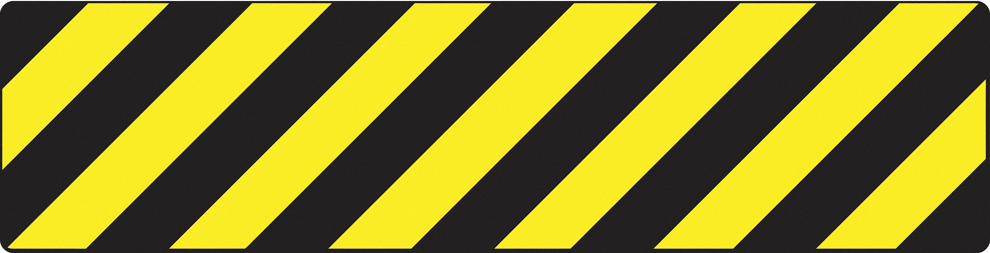 SKID-GARD FLOOR SIGN, VINYL, 24 IN WIDTH, 6 IN HEIGHT, BLACK/YELLOW, ADHESIVE FLOOR