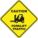 SLIP-GARD DIAMOND SHAPE FLOOR SIGN, VINYL, 17 IN WIDTH, 17 IN HEIGHT, YELLOW, ADHESIVE FLOOR