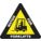SLIP-GARD TRIANGLE SHAPE FLOOR SIGN, VINYL, 17 IN WIDTH, 15 IN HEIGHT, BLACK/YELLOW