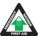 SLIP-GARD TRIANGLE SHAPE FLOOR SIGN, VINYL, 17 IN WIDTH, 15 IN HEIGHT, BLACK/GREEN, ADHESIVE FLOOR