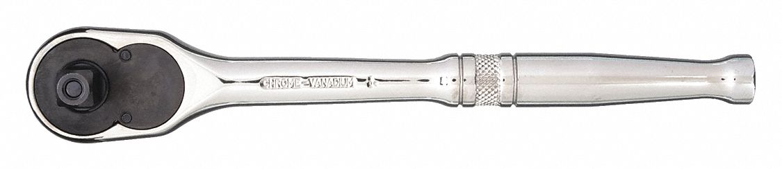 HAND RATCHET, 7 3/4 IN, CHROME, 3/8 IN
