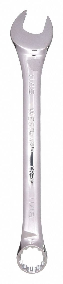 COMBINATION WRENCH, ALLOY STEEL, CHROME, 11/16 IN HEAD SIZE, 8 3/4 IN OVERALL L, OFFSET