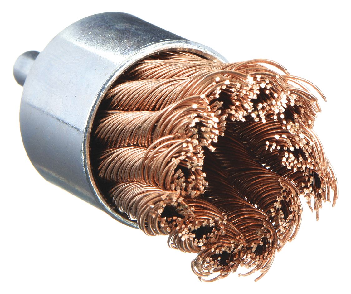 KNOT WIRE END BRUSH,BRONZE,1-1/8 IN.