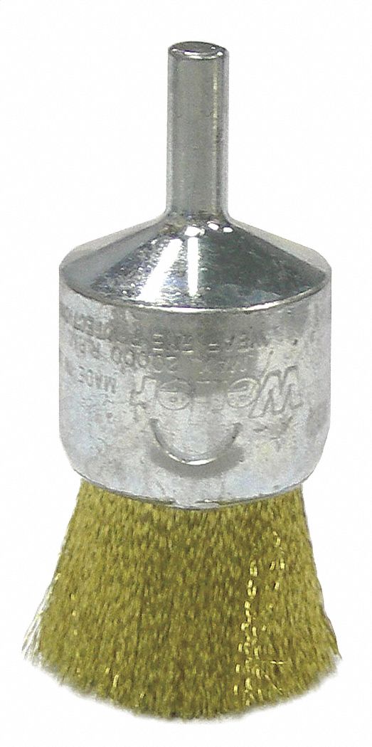Crimped Wire End Brush Brass 1 In.