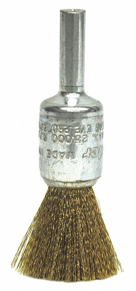 Crimped Wire End Brush Brass 1/2 In.