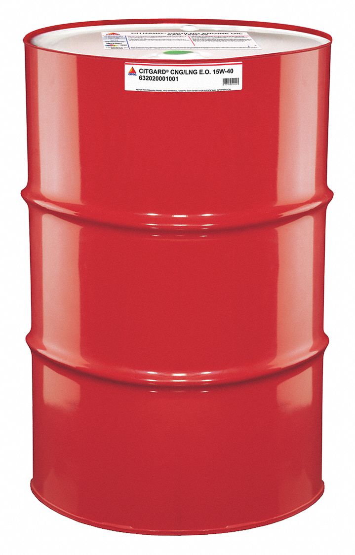 CITGO Synthetic Blend Engine Oil, 55 gal Drum, SAE Grade 15W40, Amber