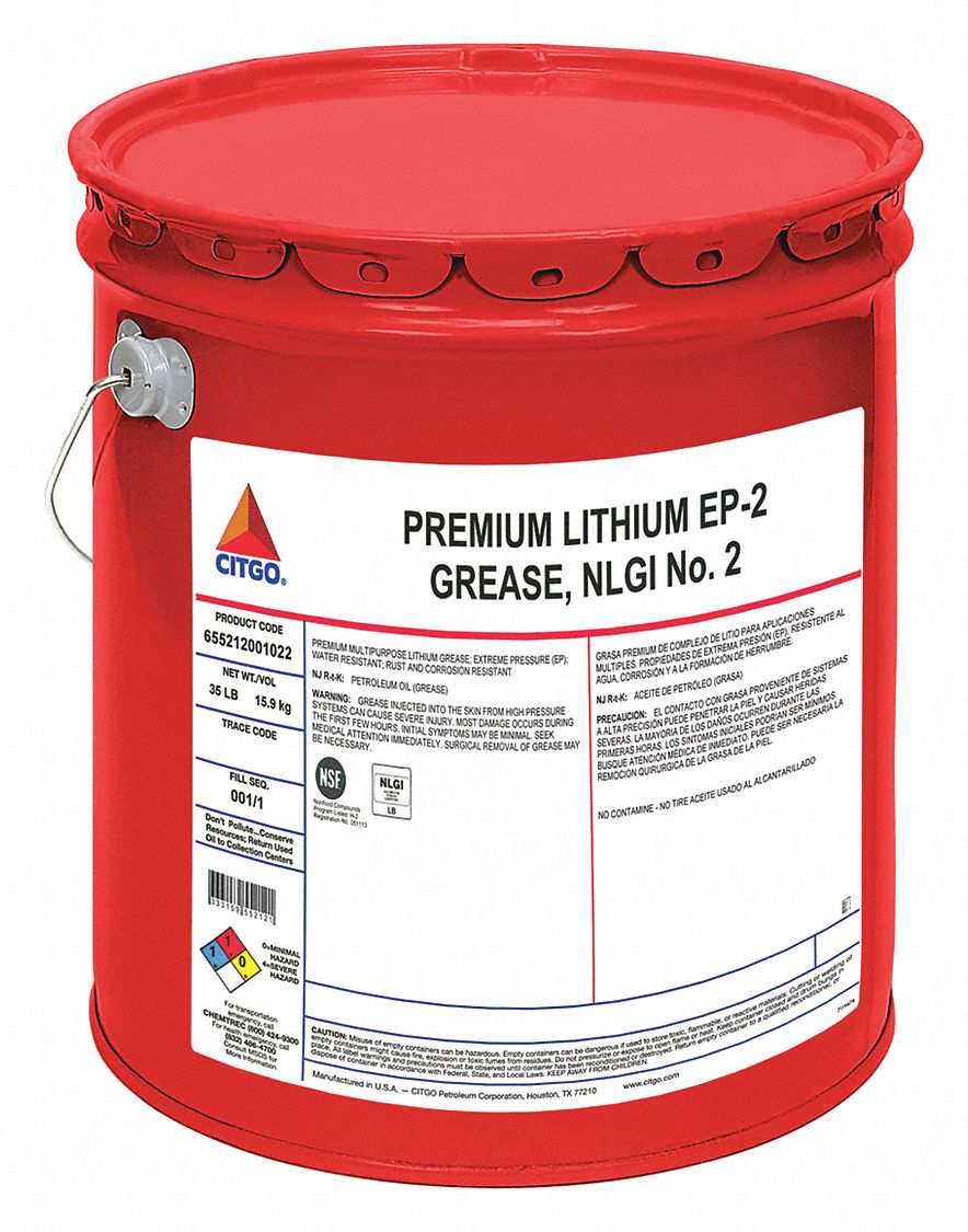 Lithium, Amber, Extreme Pressure Grease 33ME70655212001022 Grainger