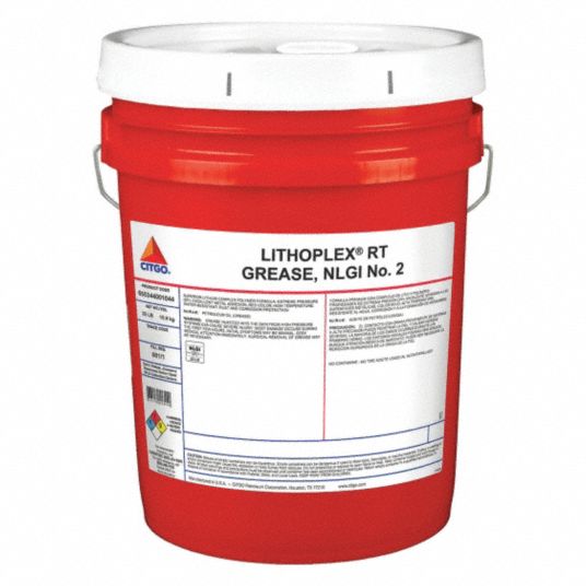 CITGO Red, Lithium Complex, Multipurpose Grease, 35 lb, 2 NLGI Grade