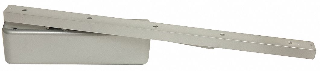 Door Closer: Std Mounting Type, Grade 1 - Heavy Duty, Aluminum, 12 1/4 in Lg, 2 1/4 in Wd