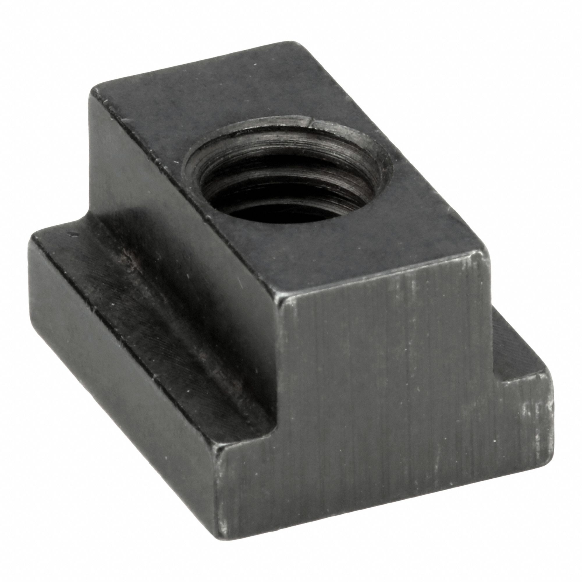 T-Slot Nut: Steel, For 7/16 in T-Slot, 3/8"-16 Thread, 11/16 in Wd