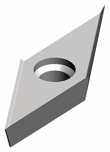 Diamond Turning Insert: DCGX Insert, Neutral, 3/32 in Thick, 0.0080 in Corner Radius