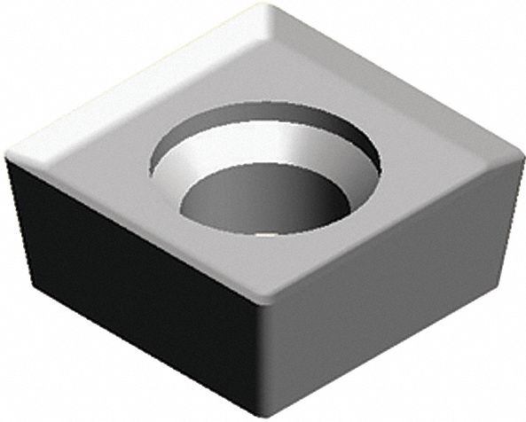 Square Turning Insert: 3/8 in Inscribed Circle, Neutral, 1/32 in Corner Radius, UD1