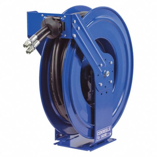 Coxreels SHW Series Spring-Rewind Twin-Line Oxyacetylene Hose Reel —  Includes 1/4In. x 50Ft. Hose, Model# SHW-N-150