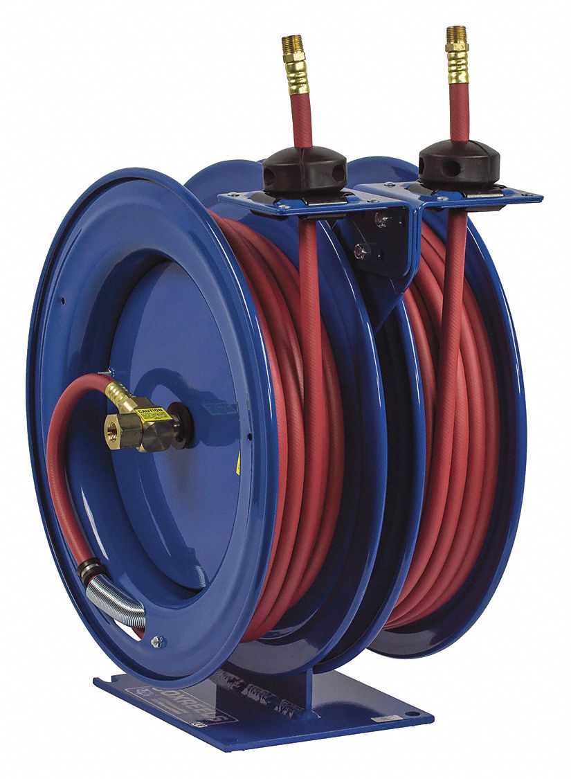 Hose Reel, 3/8", 35 ft, W/Hose, Spring